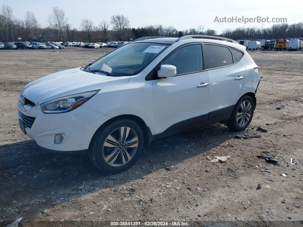 2014 Hyundai Tucson Limited White vin: KM8JUCAG3EU846494