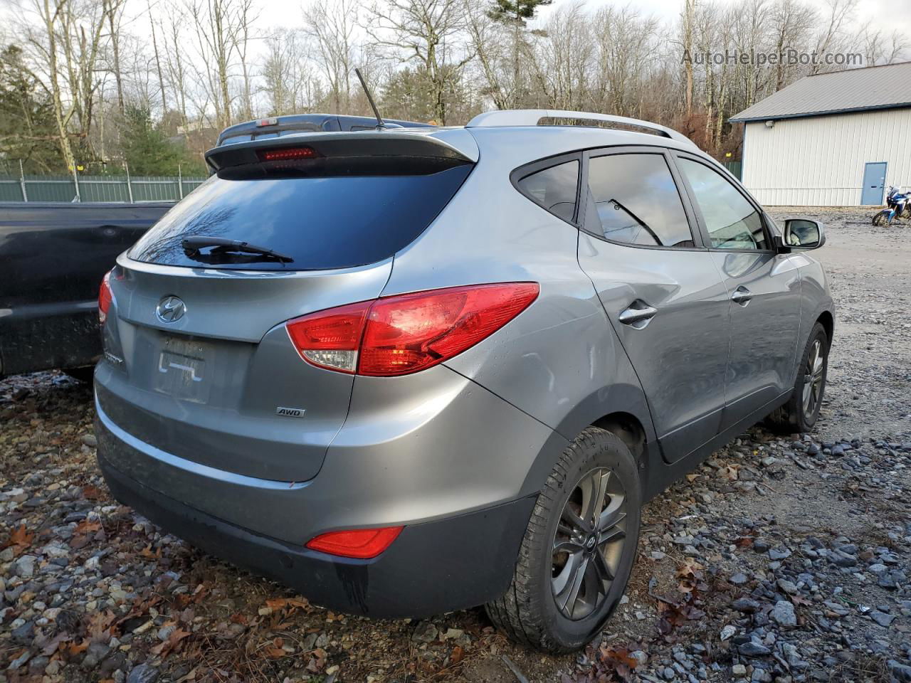 2014 Hyundai Tucson Gls Silver vin: KM8JUCAG3EU923302