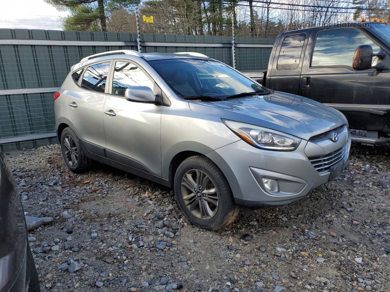 2014 Hyundai Tucson Gls Silver vin: KM8JUCAG3EU923302