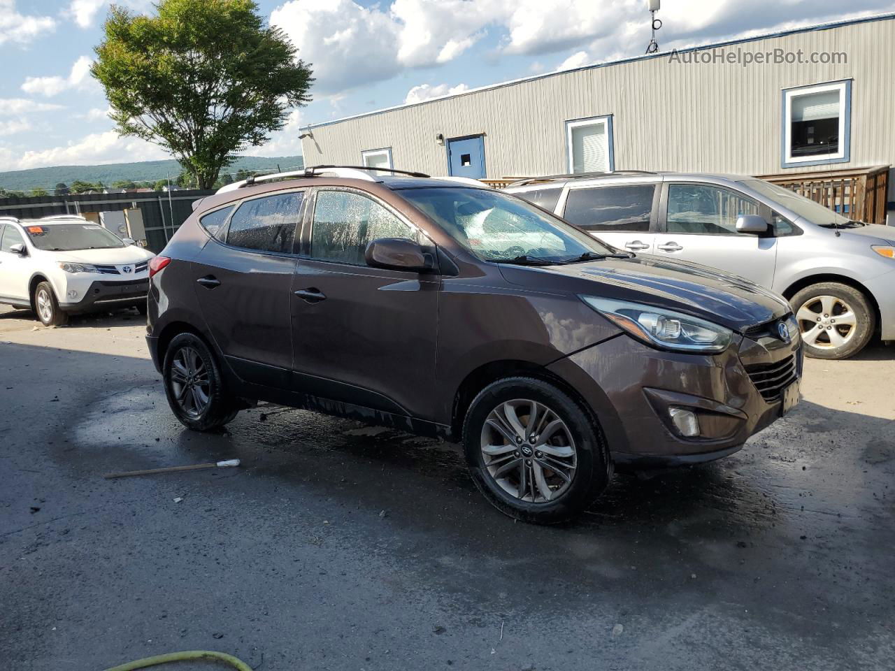 2014 Hyundai Tucson Gls Brown vin: KM8JUCAG3EU944490