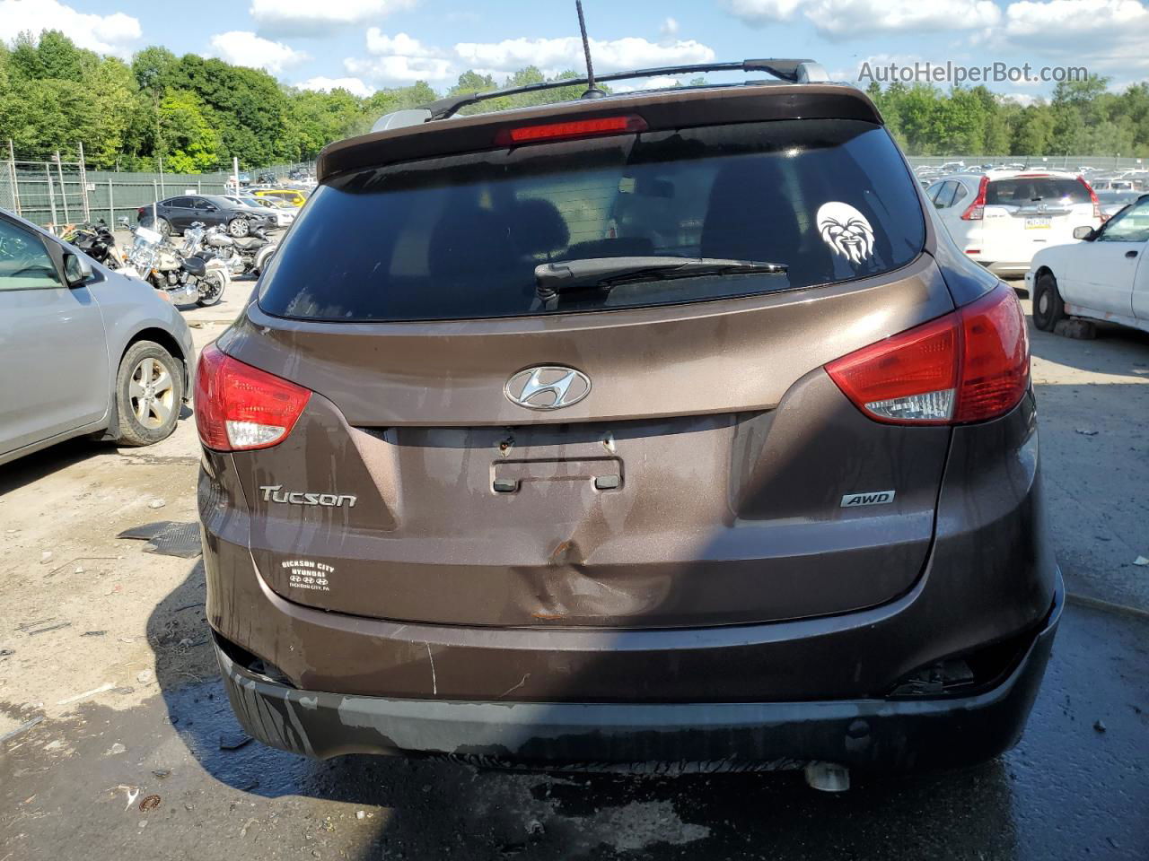 2014 Hyundai Tucson Gls Brown vin: KM8JUCAG3EU944490