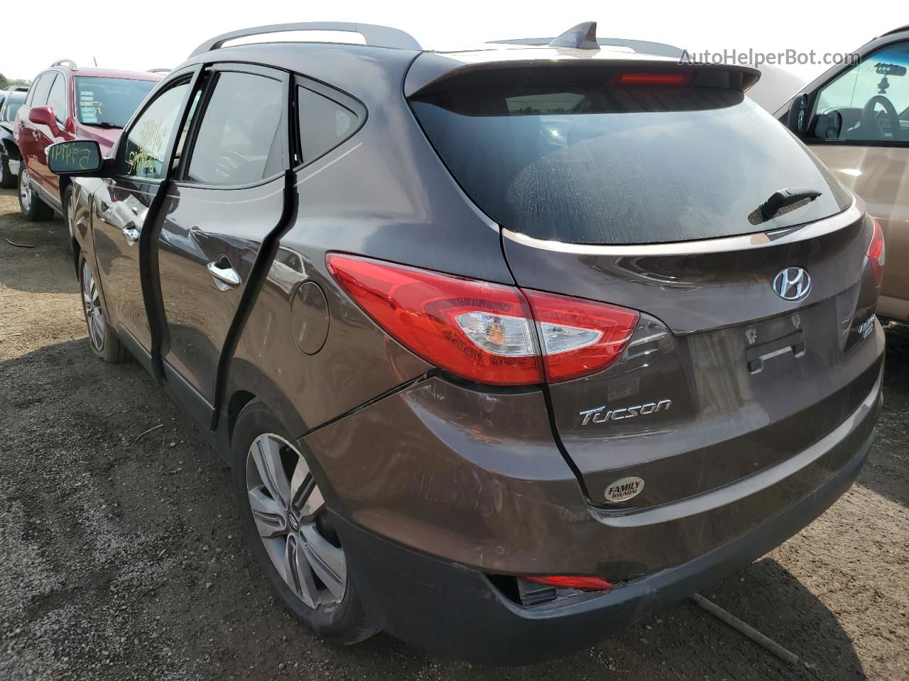 2014 Hyundai Tucson Gls Brown vin: KM8JUCAG4EU891041