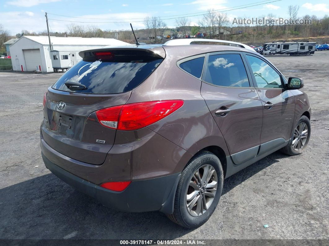 2014 Hyundai Tucson Se Коричневый vin: KM8JUCAG5EU816848