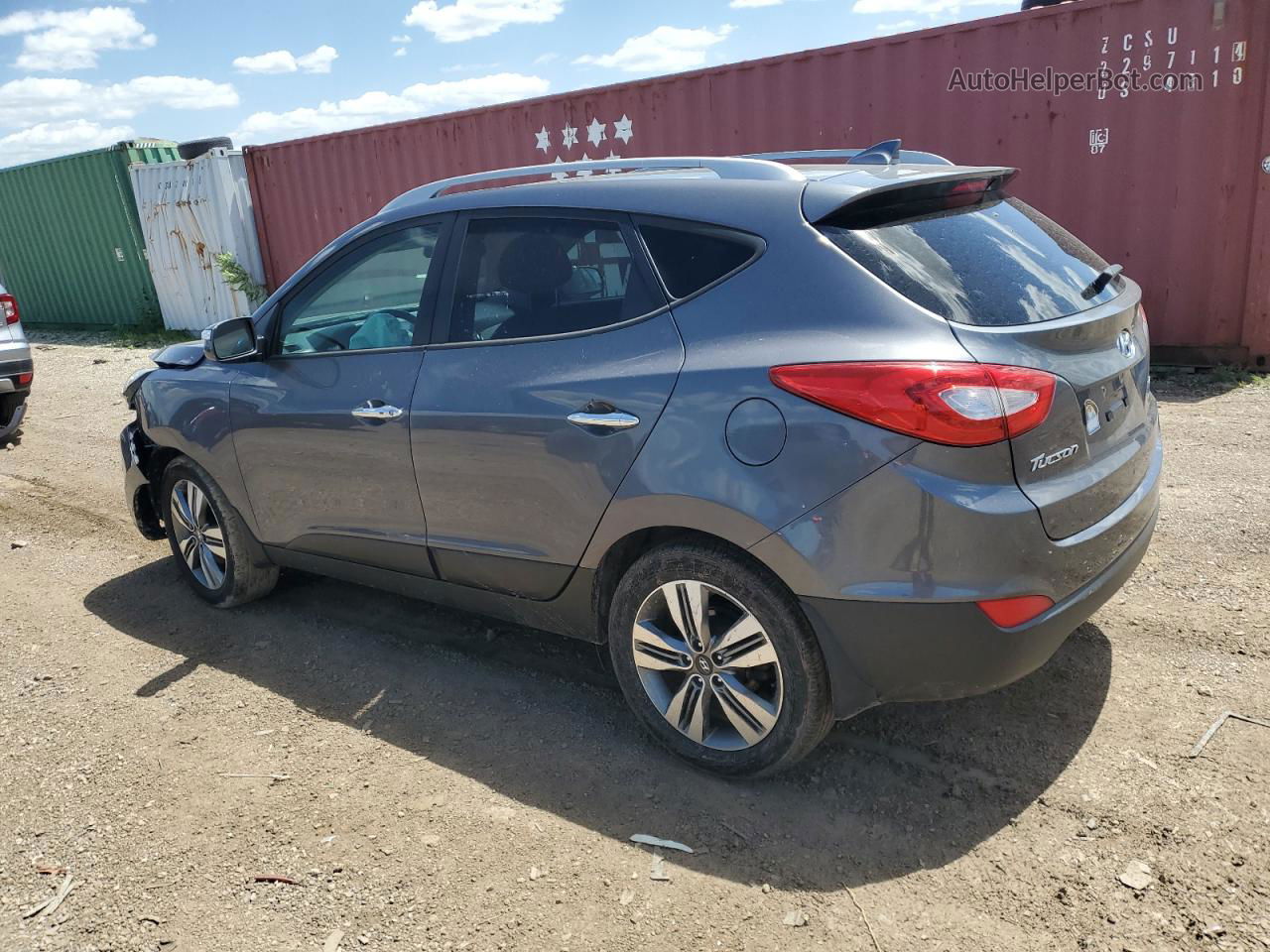 2014 Hyundai Tucson Gls Gray vin: KM8JUCAG5EU850093