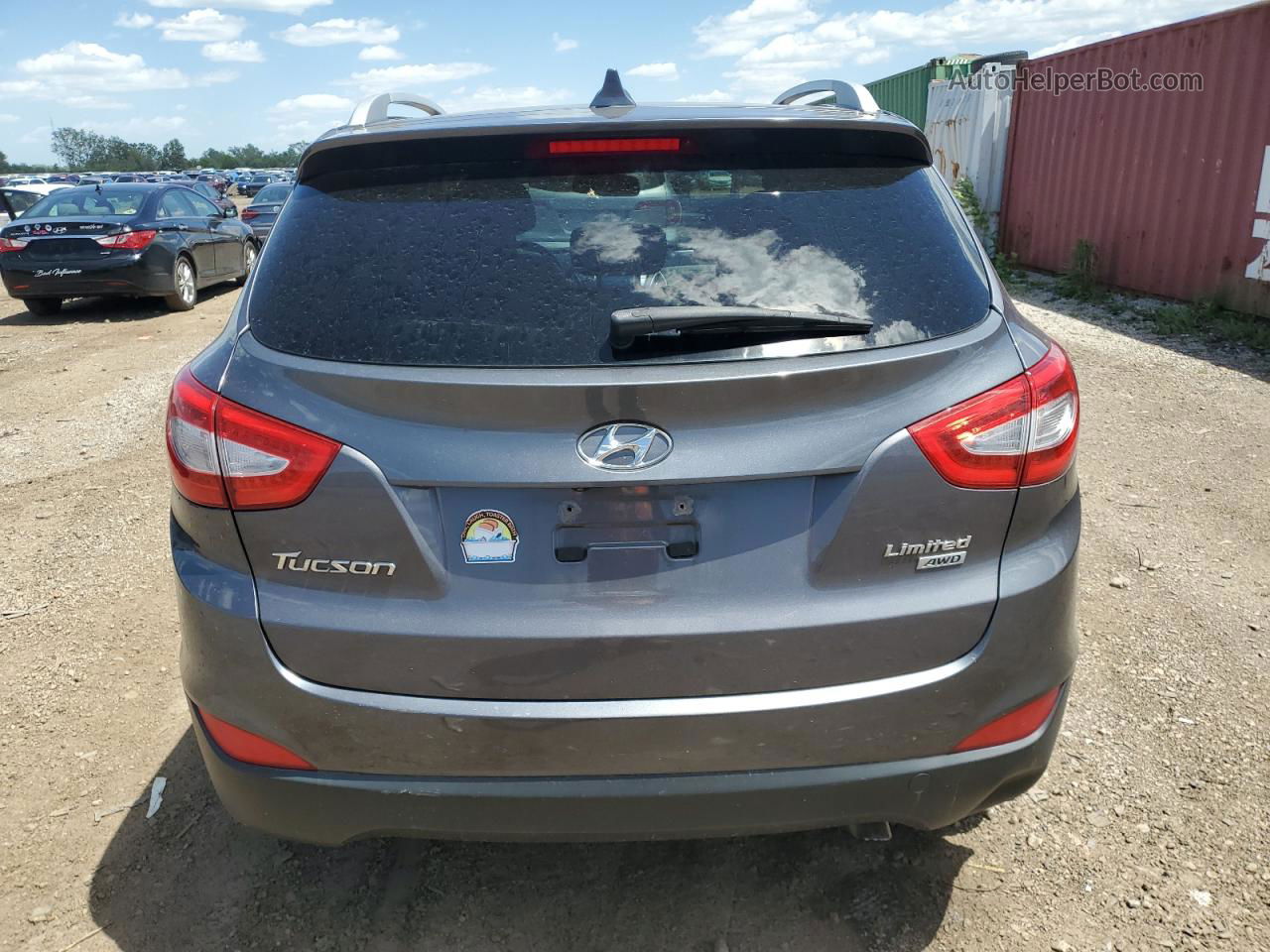 2014 Hyundai Tucson Gls Gray vin: KM8JUCAG5EU850093