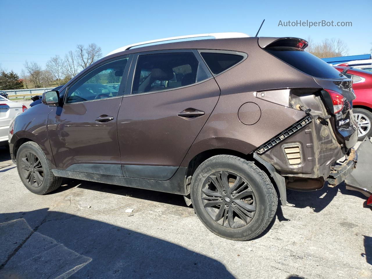 2014 Hyundai Tucson Gls Brown vin: KM8JUCAG5EU882445