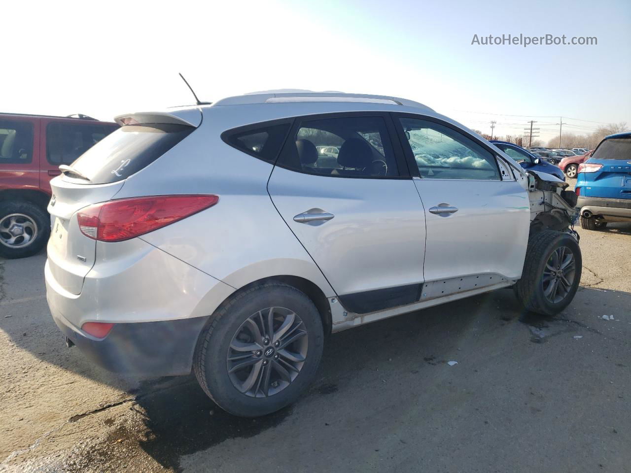 2014 Hyundai Tucson Gls Gray vin: KM8JUCAG5EU917940