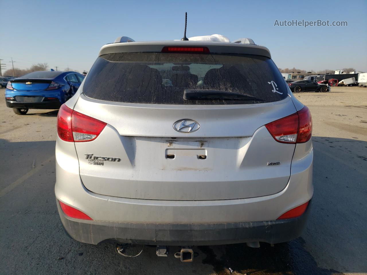 2014 Hyundai Tucson Gls Gray vin: KM8JUCAG5EU917940