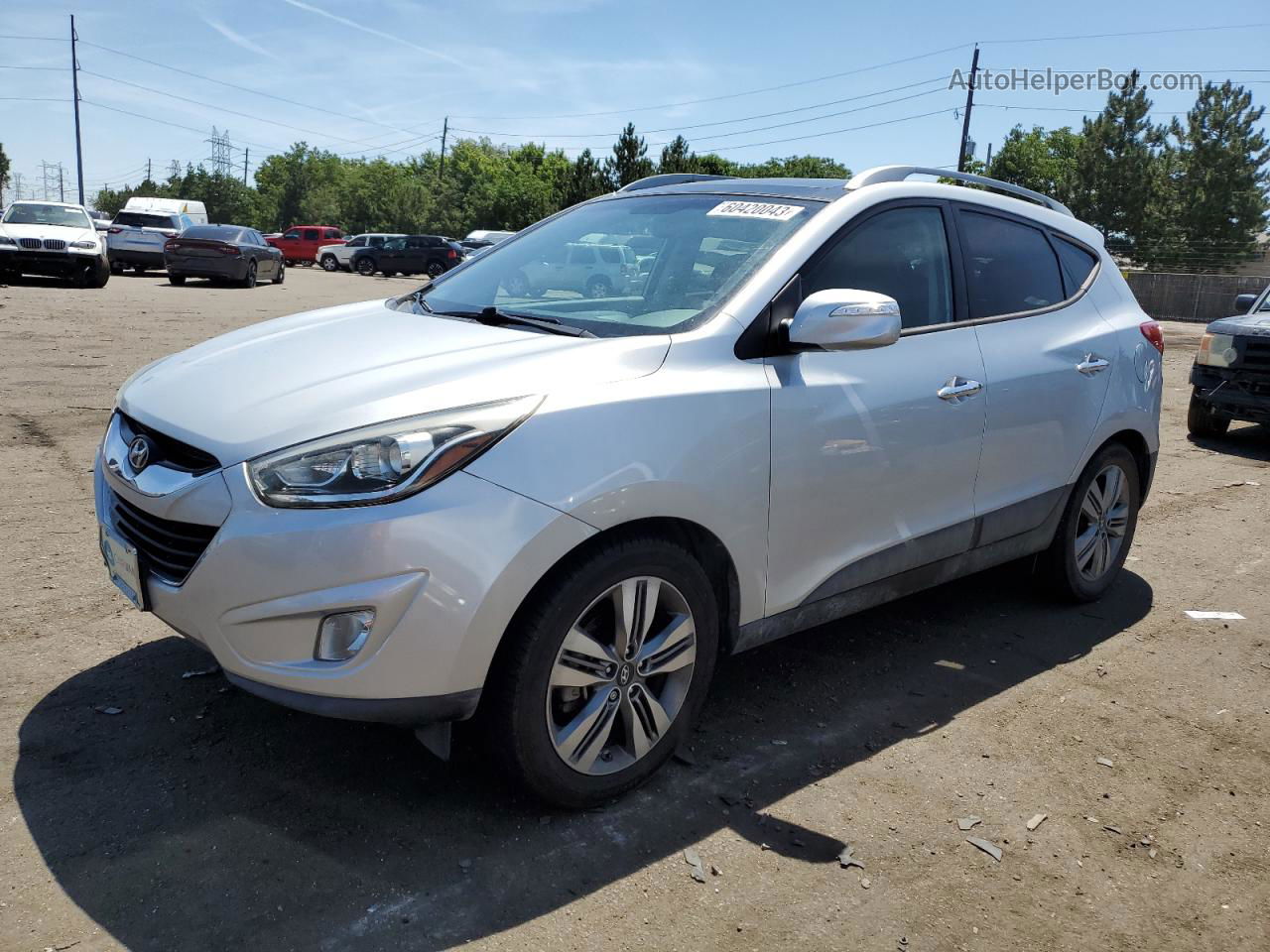 2014 Hyundai Tucson Gls Silver vin: KM8JUCAG6EU859319