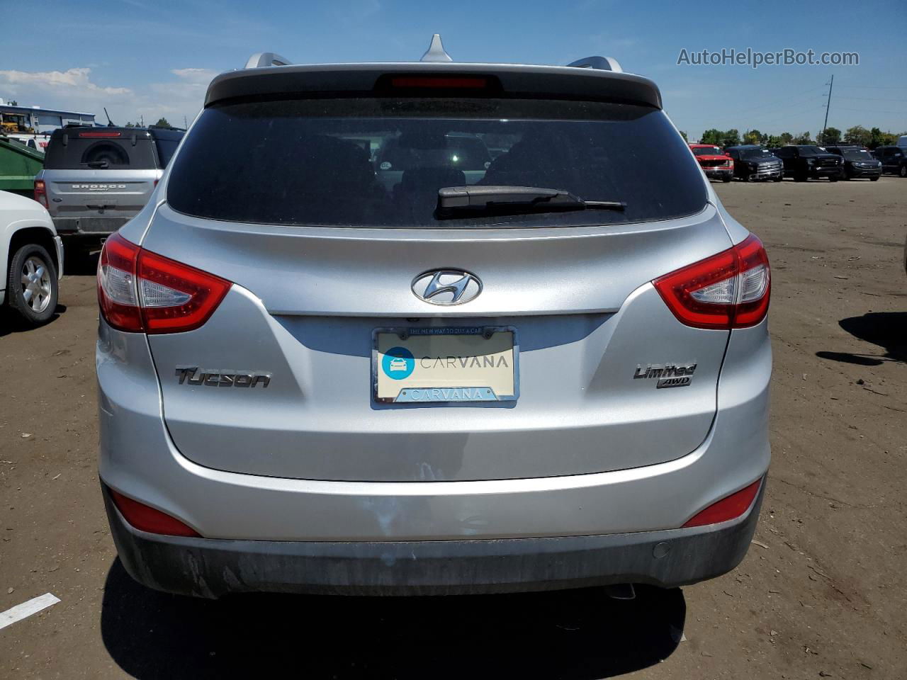 2014 Hyundai Tucson Gls Silver vin: KM8JUCAG6EU859319