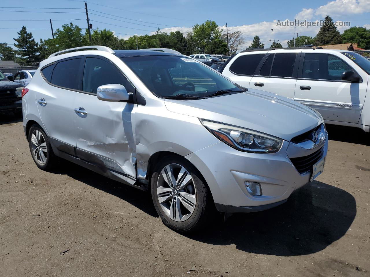 2014 Hyundai Tucson Gls Silver vin: KM8JUCAG6EU859319