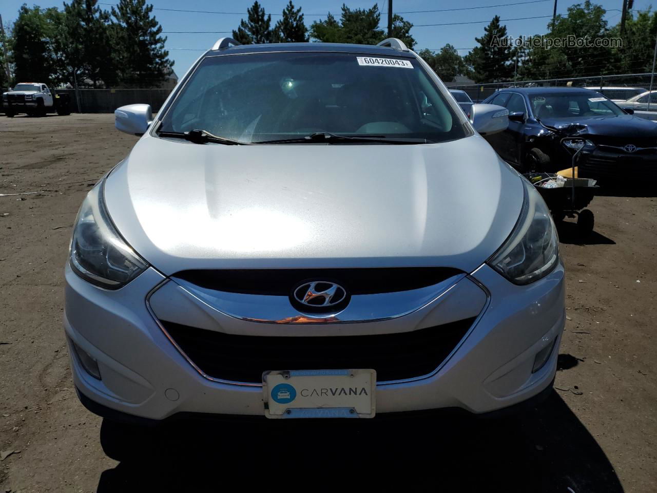 2014 Hyundai Tucson Gls Silver vin: KM8JUCAG6EU859319