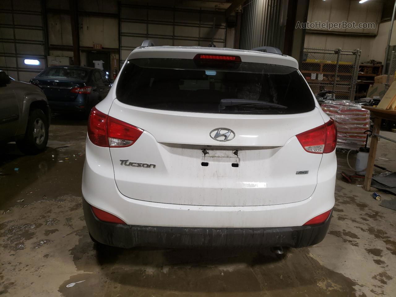 2014 Hyundai Tucson Gls White vin: KM8JUCAG6EU904551