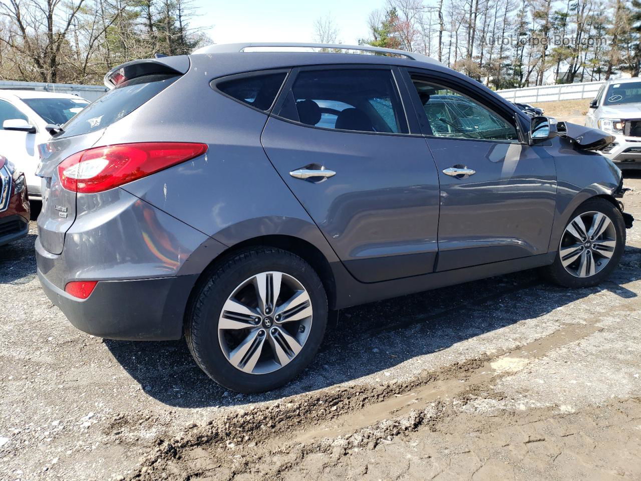 2014 Hyundai Tucson Gls Gray vin: KM8JUCAG7EU794528