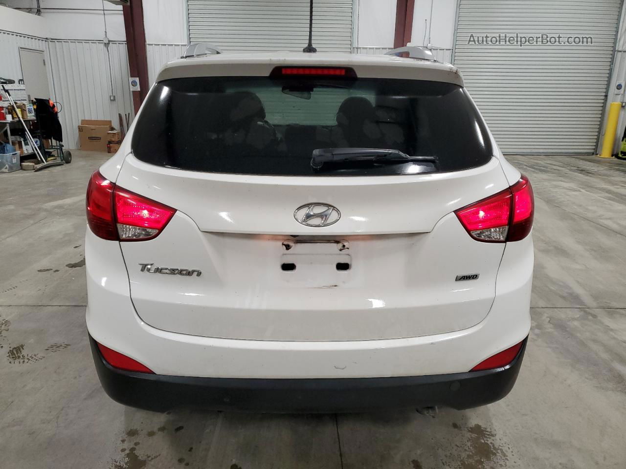 2014 Hyundai Tucson Gls White vin: KM8JUCAG7EU806094