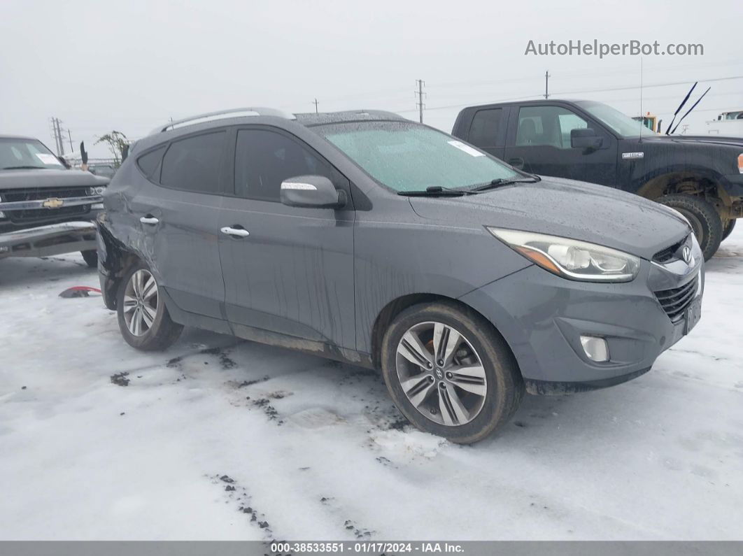 2014 Hyundai Tucson Limited Gray vin: KM8JUCAG7EU826622