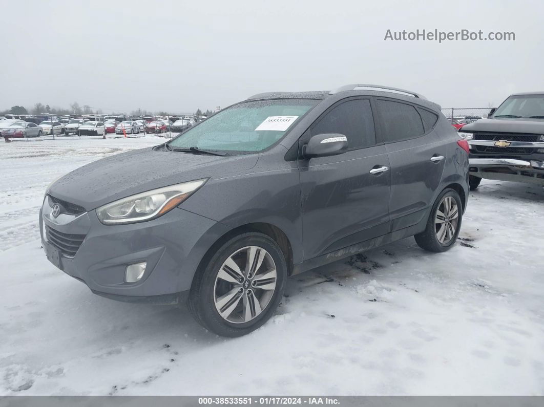 2014 Hyundai Tucson Limited Gray vin: KM8JUCAG7EU826622