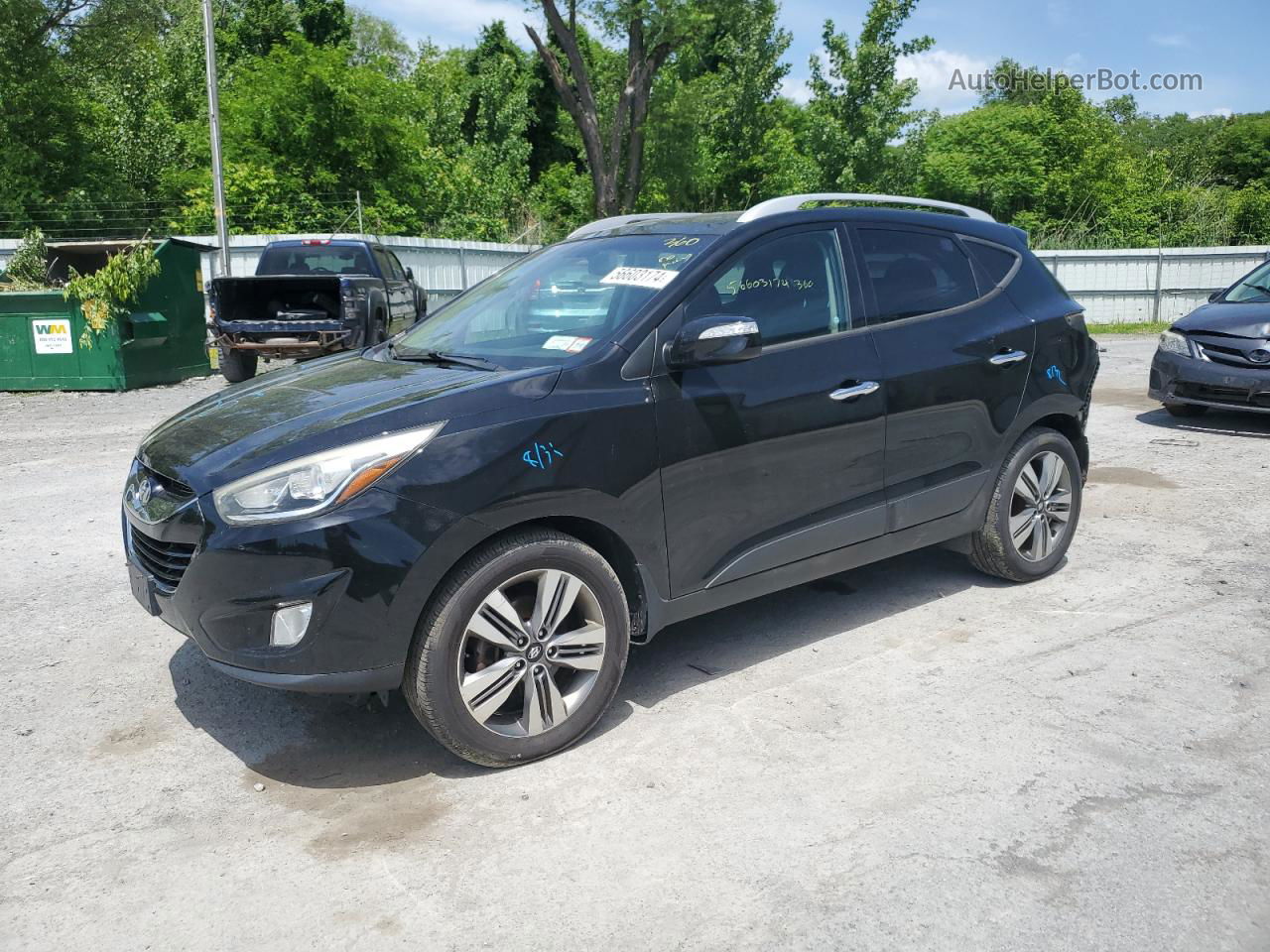 2014 Hyundai Tucson Gls Black vin: KM8JUCAG7EU843680