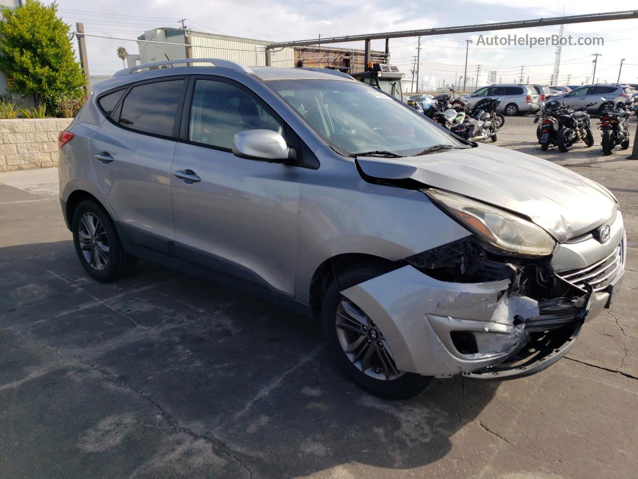 2014 Hyundai Tucson Gls Gray vin: KM8JUCAG7EU916921