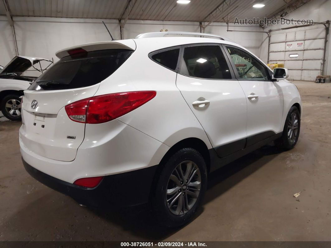 2014 Hyundai Tucson Se White vin: KM8JUCAG8EU791900