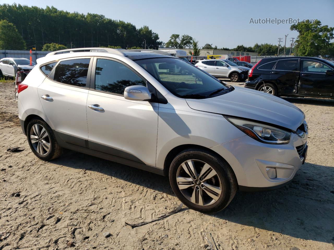 2014 Hyundai Tucson Gls Серебряный vin: KM8JUCAG8EU812261