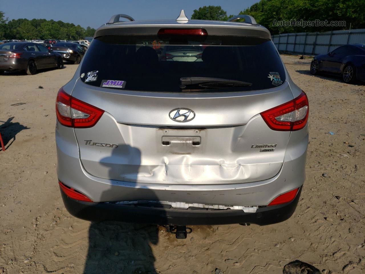 2014 Hyundai Tucson Gls Silver vin: KM8JUCAG8EU812261