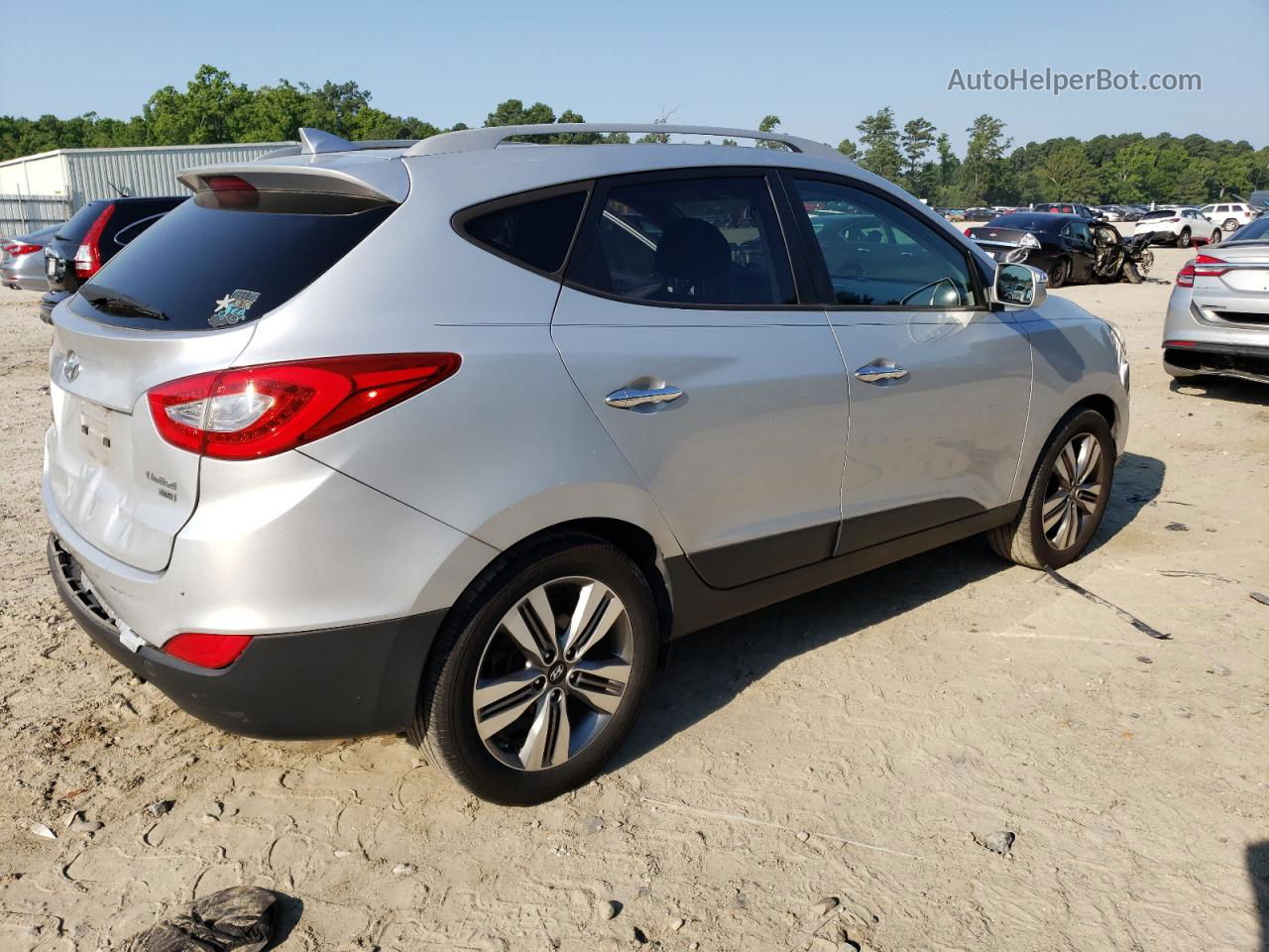 2014 Hyundai Tucson Gls Silver vin: KM8JUCAG8EU812261