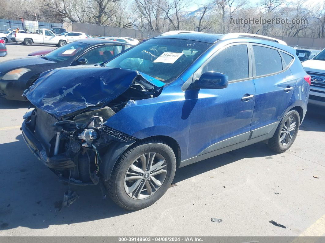 2014 Hyundai Tucson Se Blue vin: KM8JUCAG8EU878986