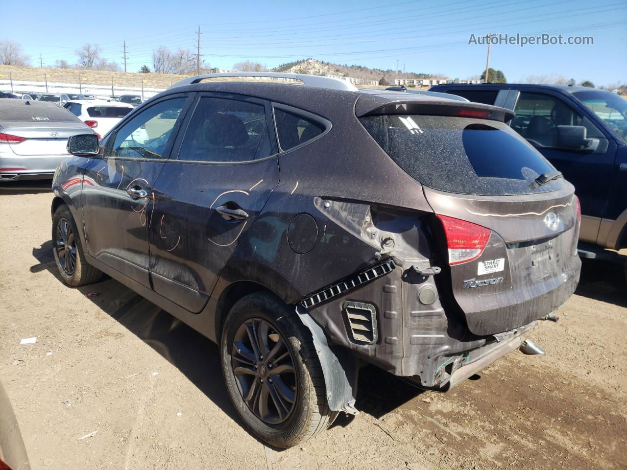 2014 Hyundai Tucson Gls Charcoal vin: KM8JUCAG8EU898946