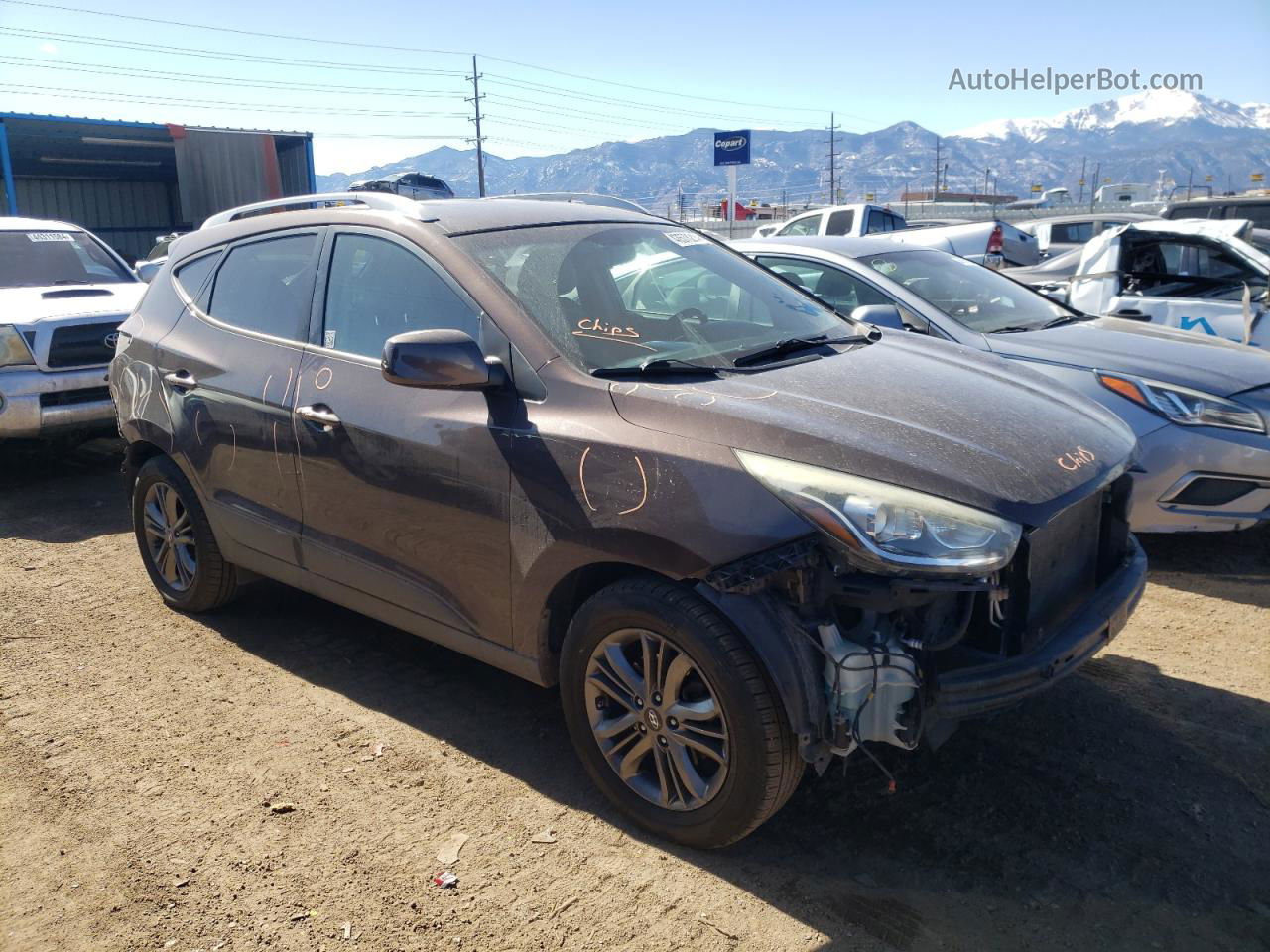 2014 Hyundai Tucson Gls Charcoal vin: KM8JUCAG8EU898946