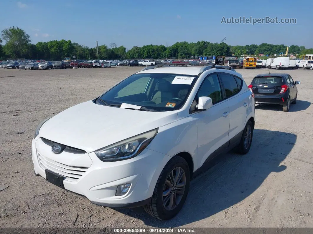 2014 Hyundai Tucson Se White vin: KM8JUCAG9EU798273