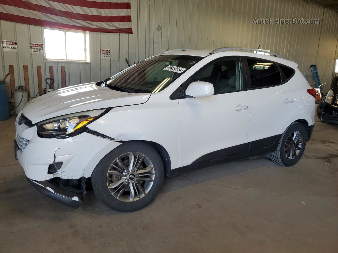 2014 Hyundai Tucson Gls White vin: KM8JUCAG9EU814214