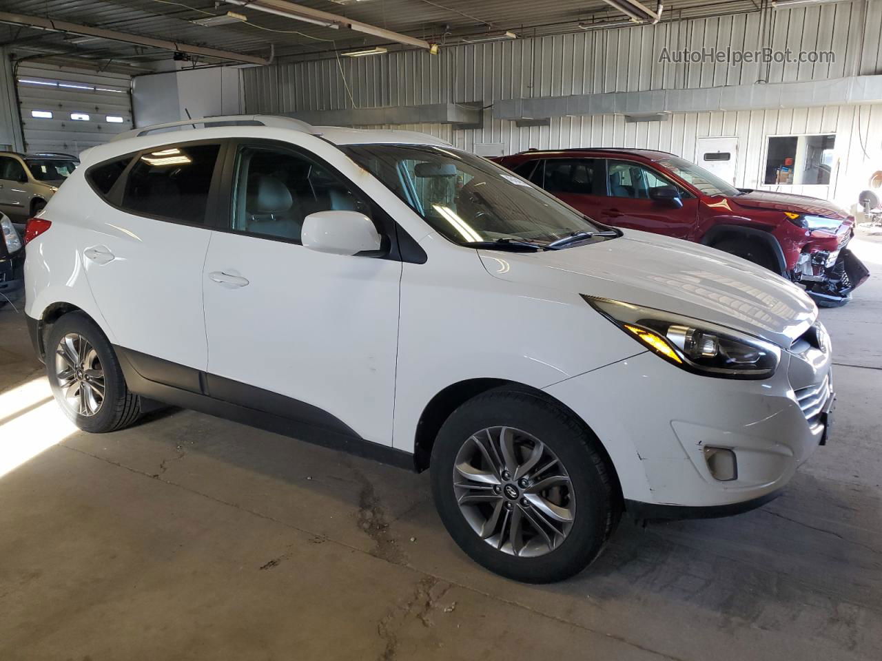 2014 Hyundai Tucson Gls White vin: KM8JUCAG9EU814214