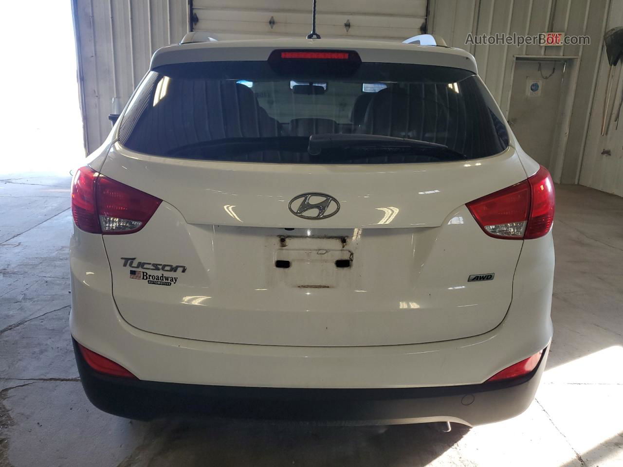 2014 Hyundai Tucson Gls White vin: KM8JUCAG9EU814214