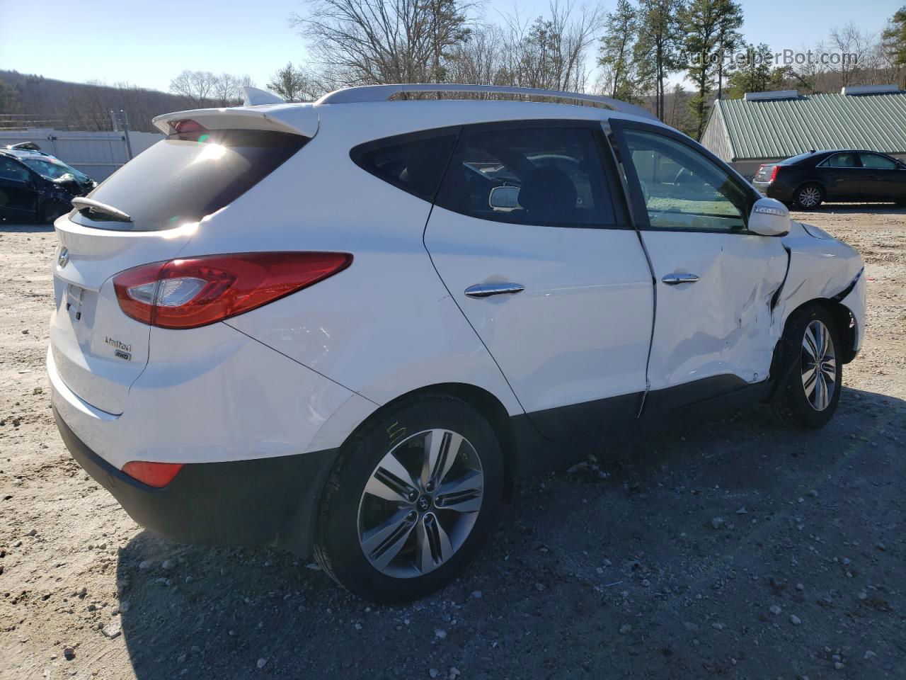 2014 Hyundai Tucson Gls White vin: KM8JUCAG9EU820725