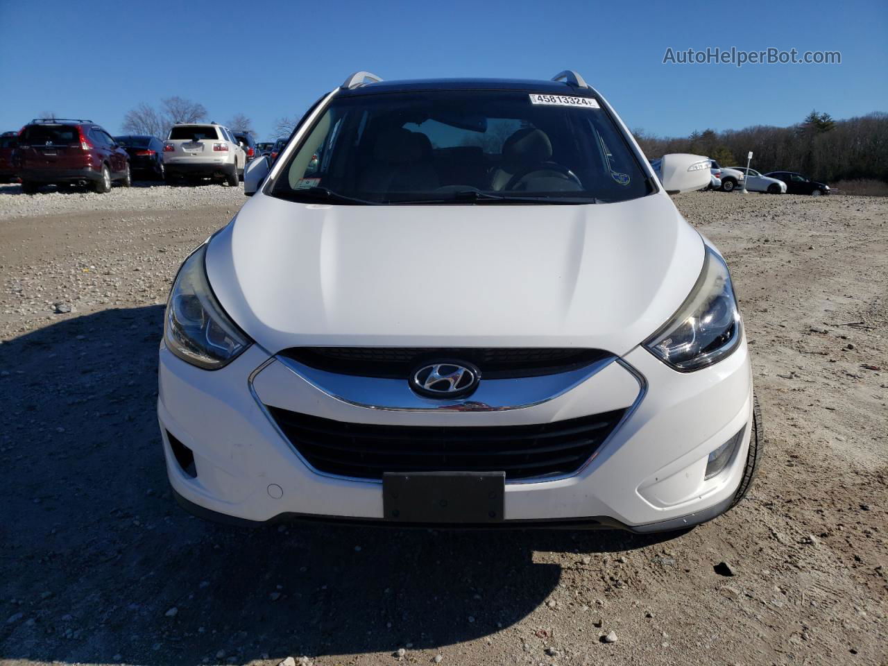 2014 Hyundai Tucson Gls White vin: KM8JUCAG9EU820725