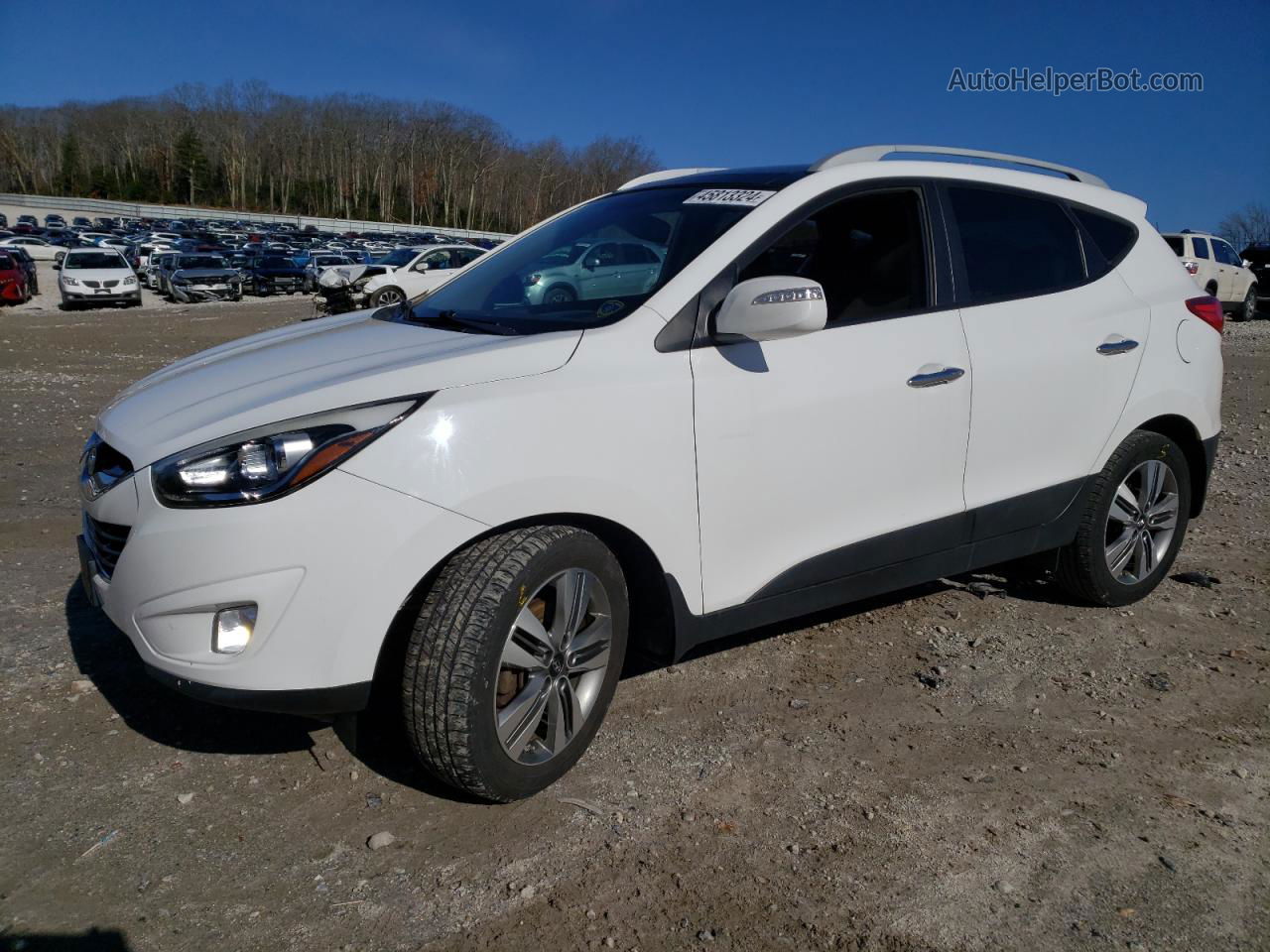 2014 Hyundai Tucson Gls Белый vin: KM8JUCAG9EU820725