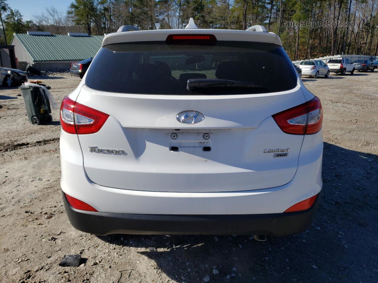 2014 Hyundai Tucson Gls White vin: KM8JUCAG9EU820725