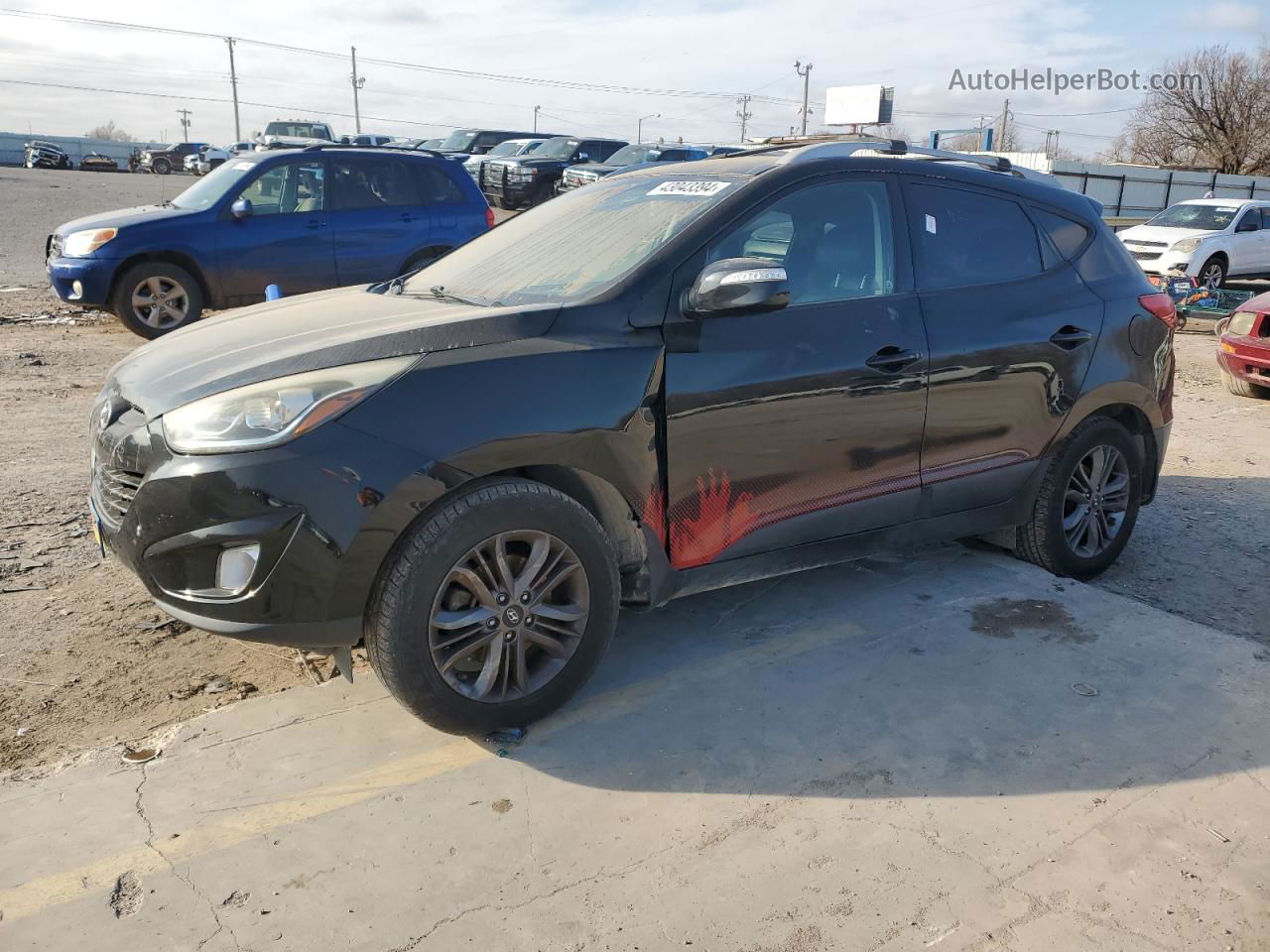 2014 Hyundai Tucson Gls Black vin: KM8JUCAG9EU936166