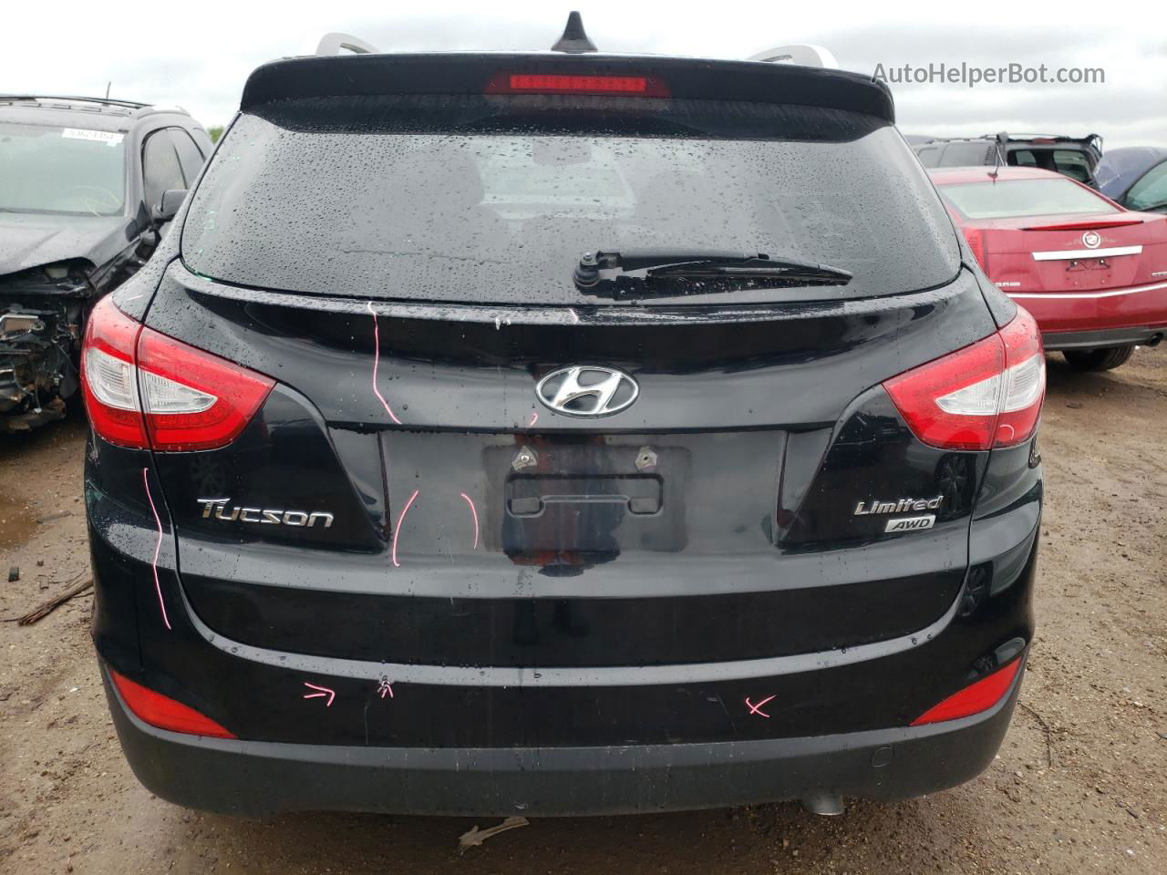 2014 Hyundai Tucson Gls Black vin: KM8JUCAGXEU792210