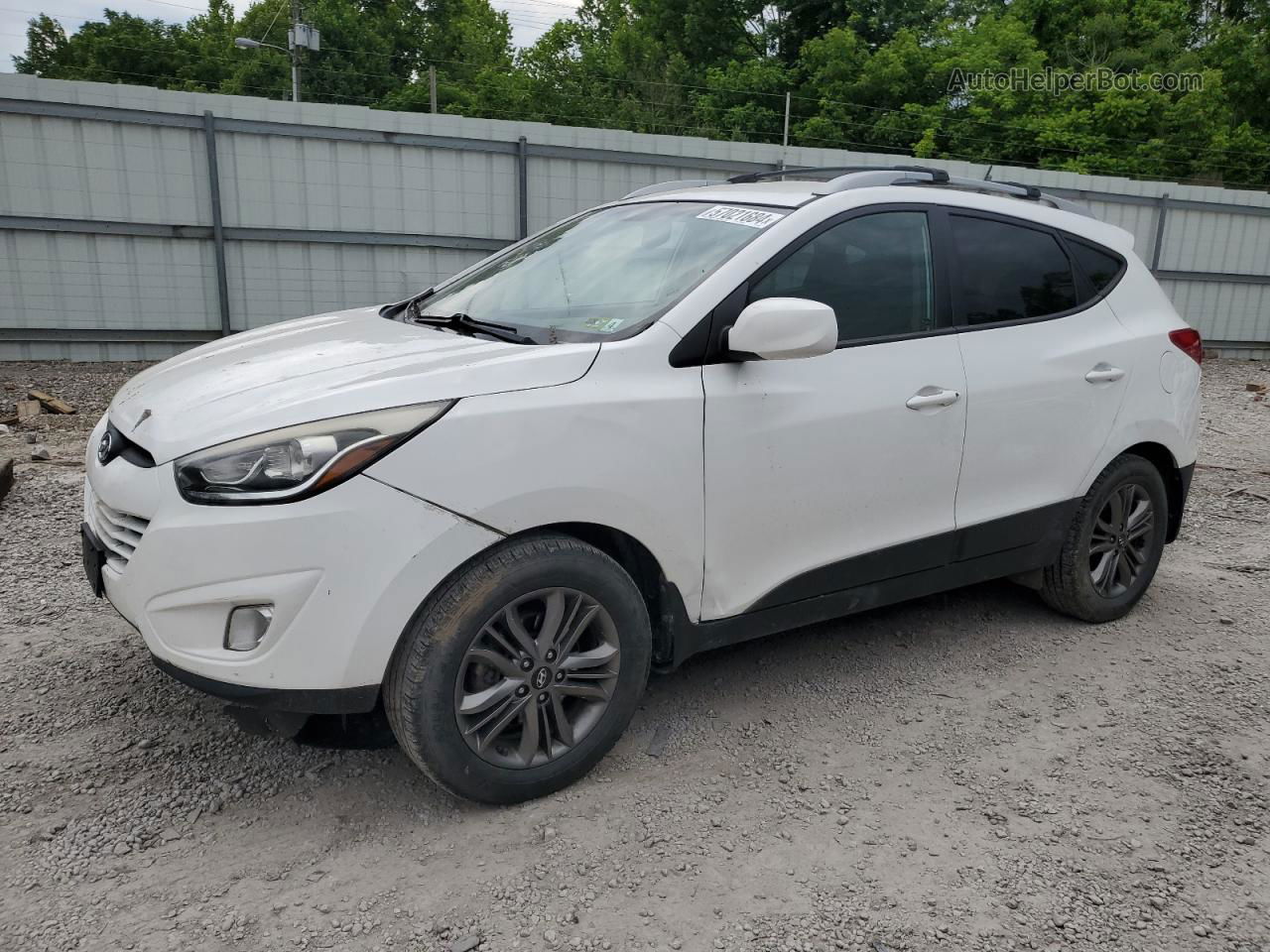 2014 Hyundai Tucson Gls White vin: KM8JUCAGXEU944566