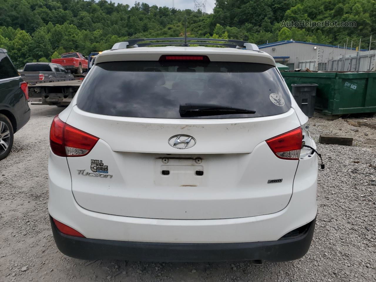 2014 Hyundai Tucson Gls White vin: KM8JUCAGXEU944566