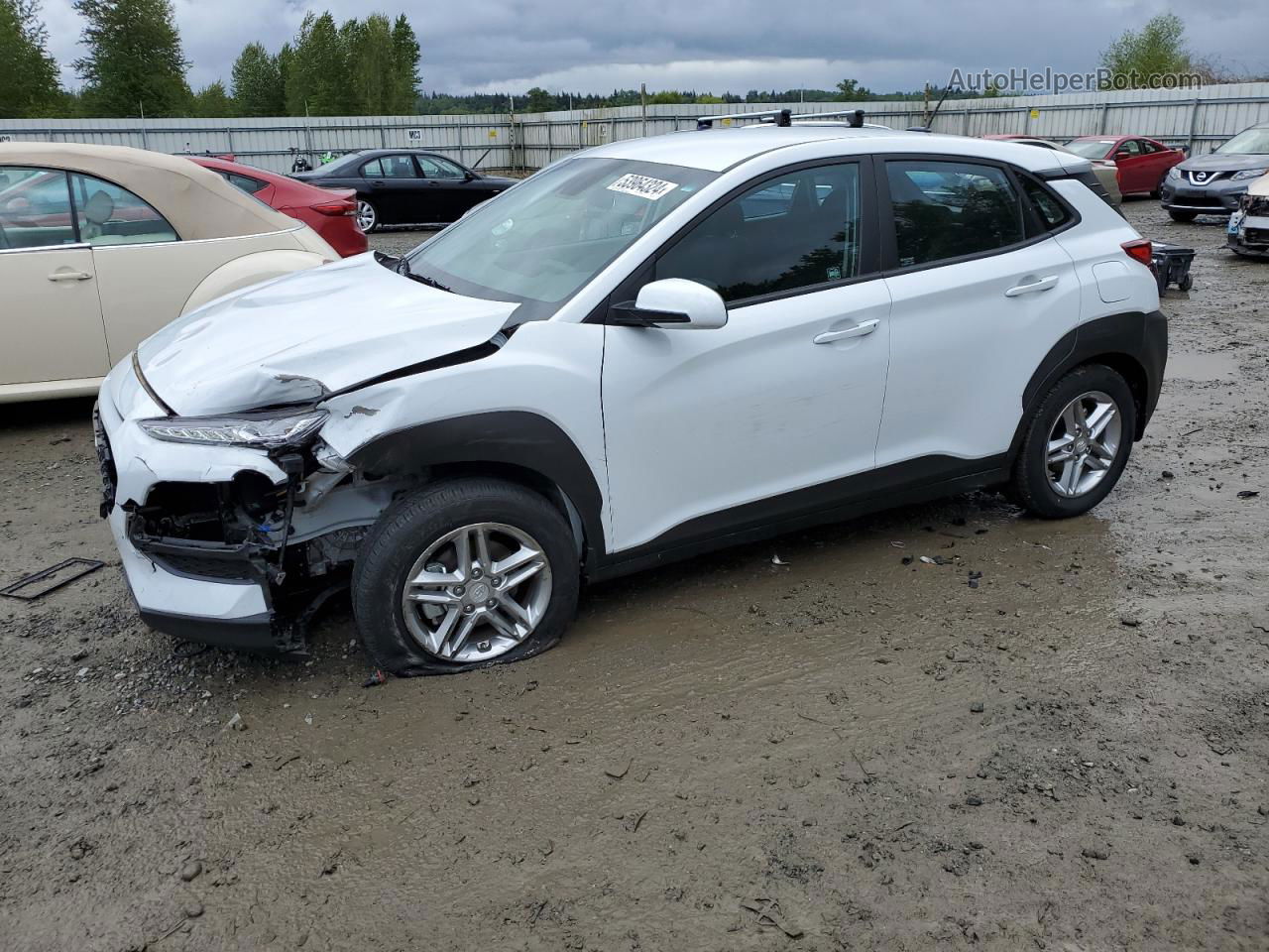 2021 Hyundai Kona Se White vin: KM8K12AA3MU603219