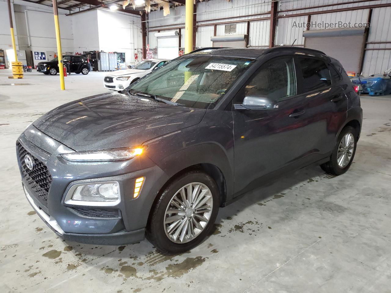 2021 Hyundai Kona Sel Gray vin: KM8K22AA2MU738849