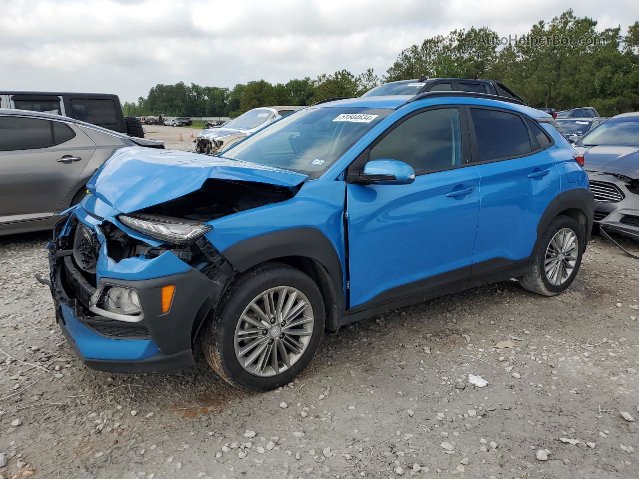 2021 Hyundai Kona Sel Blue vin: KM8K22AA3MU616954