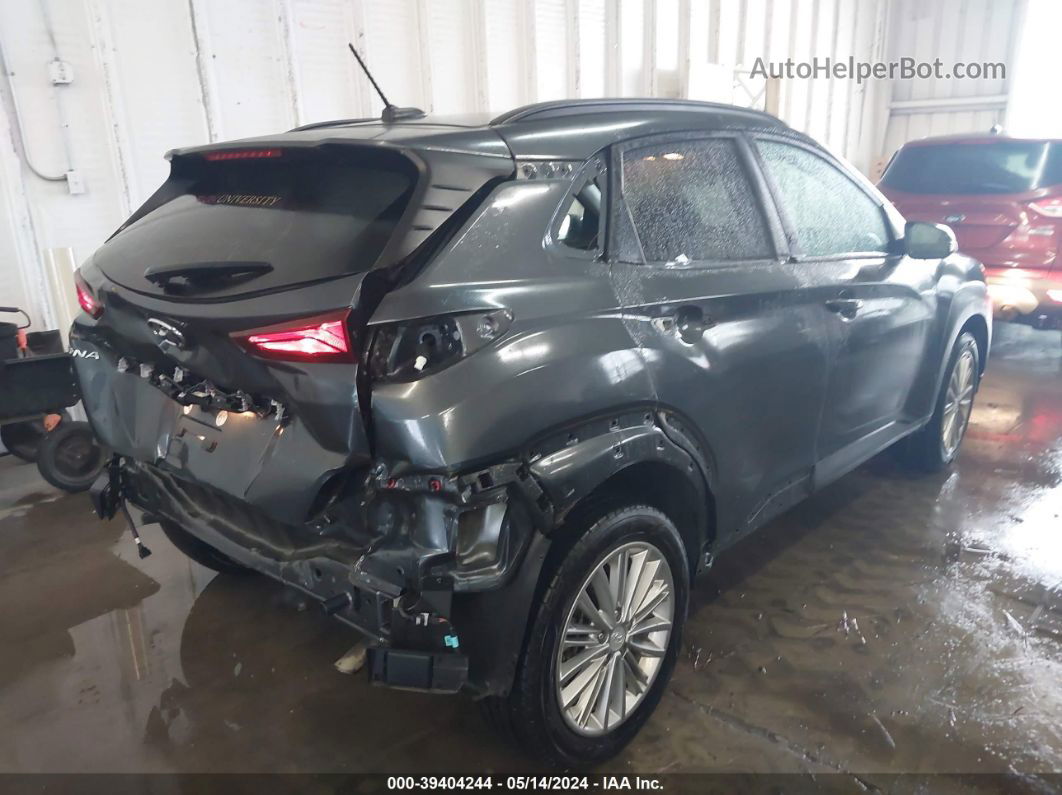 2021 Hyundai Kona Sel Gray vin: KM8K22AA7MU633725