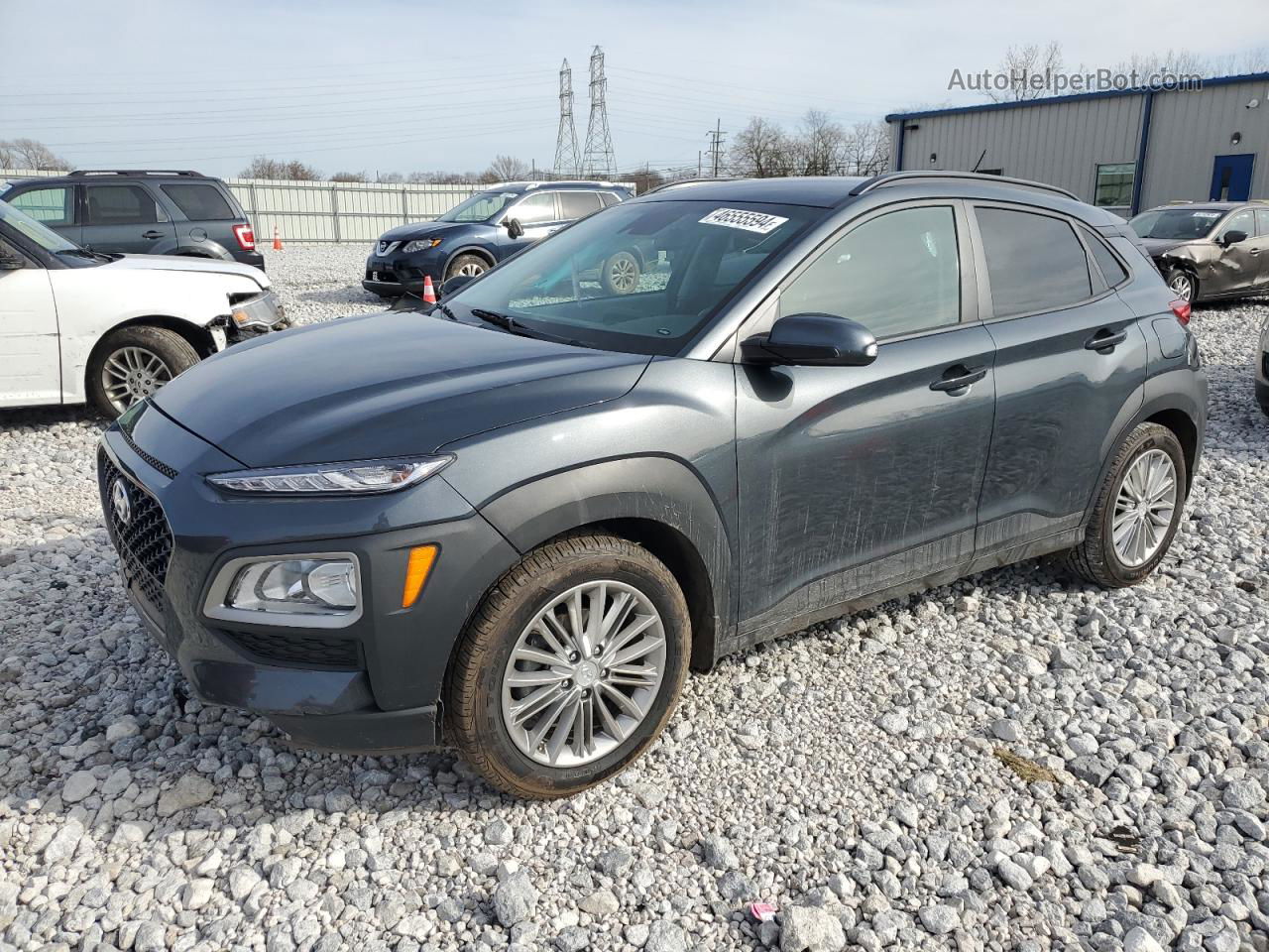 2021 Hyundai Kona Sel Gray vin: KM8K22AA8MU616903