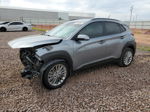 2021 Hyundai Kona Sel Gray vin: KM8K22AAXMU706215