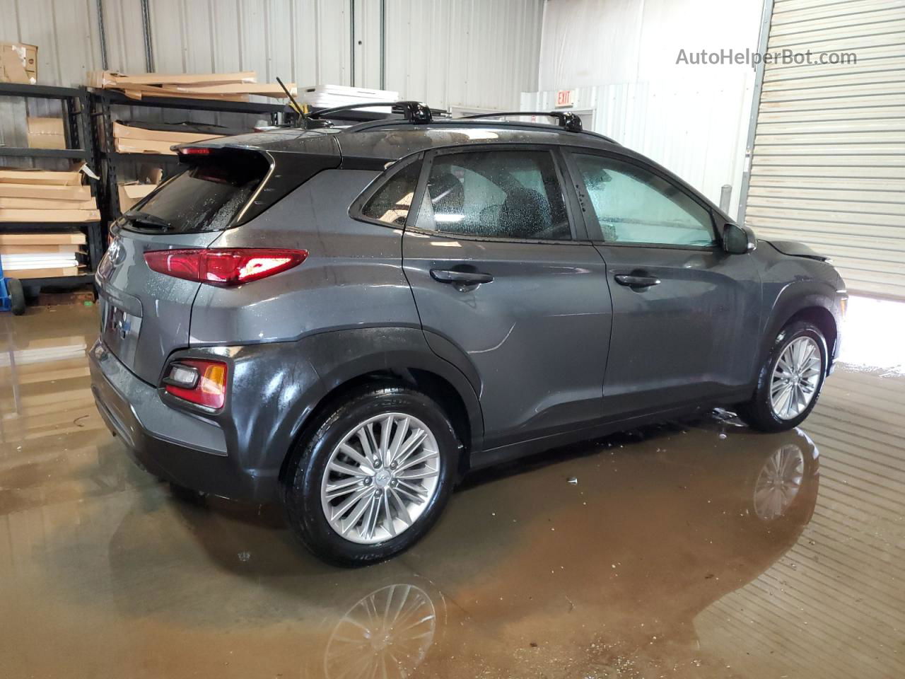 2021 Hyundai Kona Sel Gray vin: KM8K22AAXMU723211