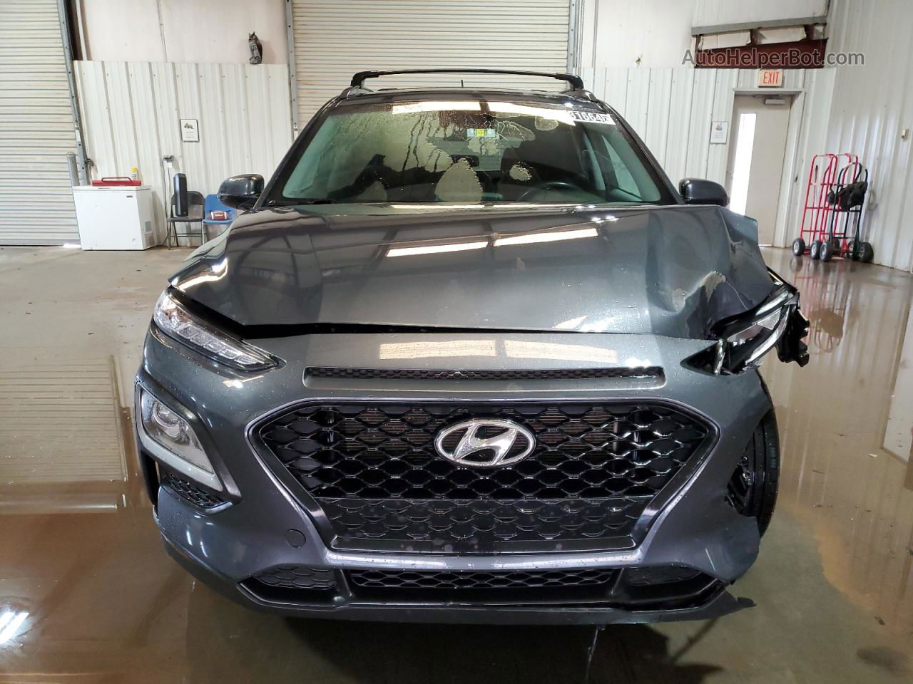 2021 Hyundai Kona Sel Gray vin: KM8K22AAXMU723211